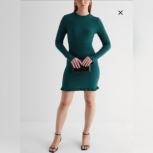 NWT Express Green Sweater Dress XL
